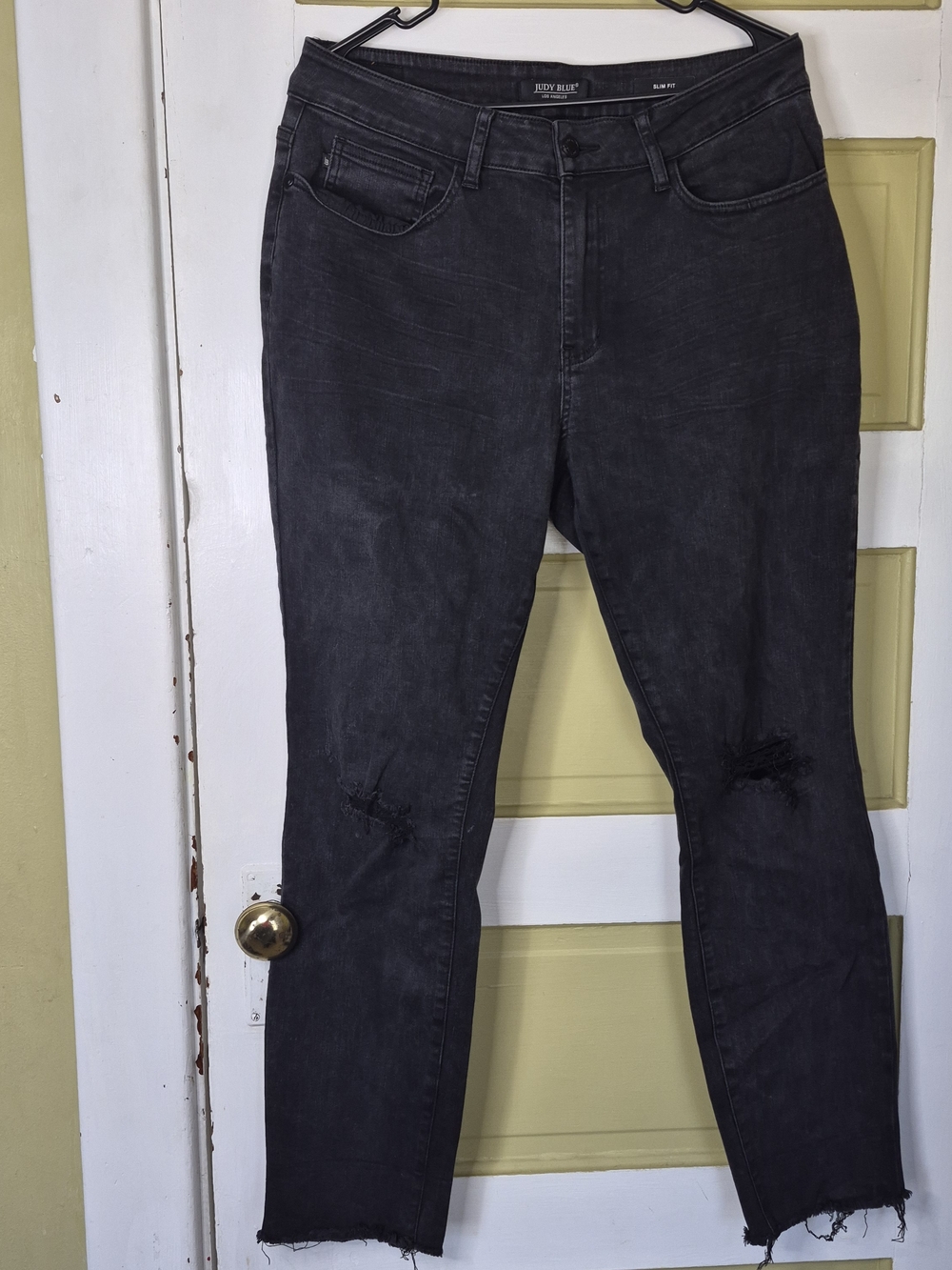Black Judy Blue Distressed Skinny Jeans